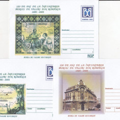 bnk fil Lot 3 intreguri postale 2002 - 120 ani Bursa de valori