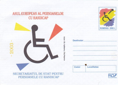 bnk fil Intreg postal 2002 - Anul european al persoanelor cu handicap foto