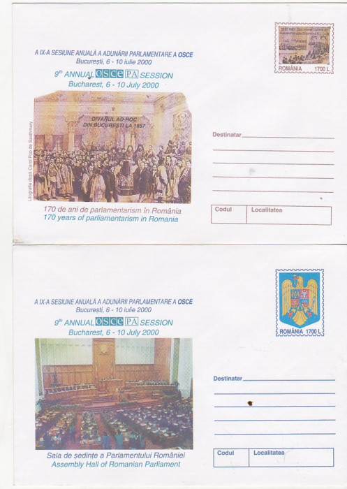 bnk fil Lot 2 intreguri postale 2000 - Sesiunea anuala OSCE Bucuresti