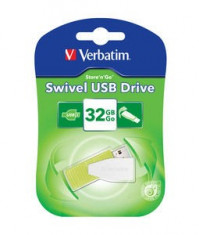 STICK USB VERBATIM STORE N GO SWIVEL 32GB USB2.0 GREEN 49815 foto