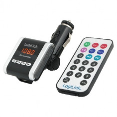 FM Transmitter + MP3 player, SD card, USB, jack 3.5mm Audio Out, telecomanda, LOGILINK (FM0001A) foto