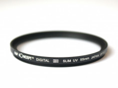 Filtru Slim UV 55mm Kent Faith pentru obiective Nikon, Canon, Sony, Pentax, etc foto