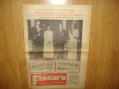 ZIAR DE COLECTIE FLACARA VIZITA SOTILOR CEAUSESCU IN MAREA BRITANIE ANUL 1978 foto