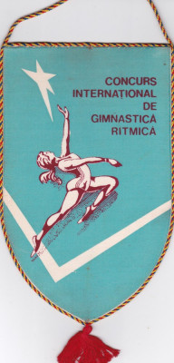 Fanion Concurs International de Gimnastica Ritmica - anii `80 foto