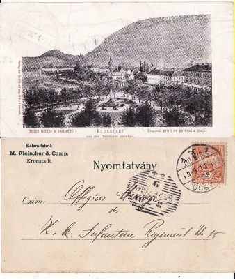 Brasov, Kronstadt -Vedere generala- reclama, clasica, rara foto