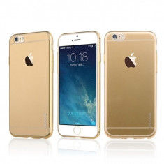 Carcasa protectie spate subtire din gel TPU pentru iPhone 6 Plus / 6S Plus 5.5&amp;quot;, gold foto
