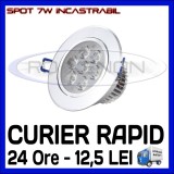 SPOT LED INCASTRABIL - 7W EPISTAR - ECHIVALENT 55W - ALB RECE SAU CALD, ZDM