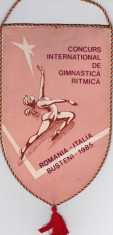 Fanion Concurs International de Gimnastica Ritmica: Romania-Italia (Busteni `85) foto