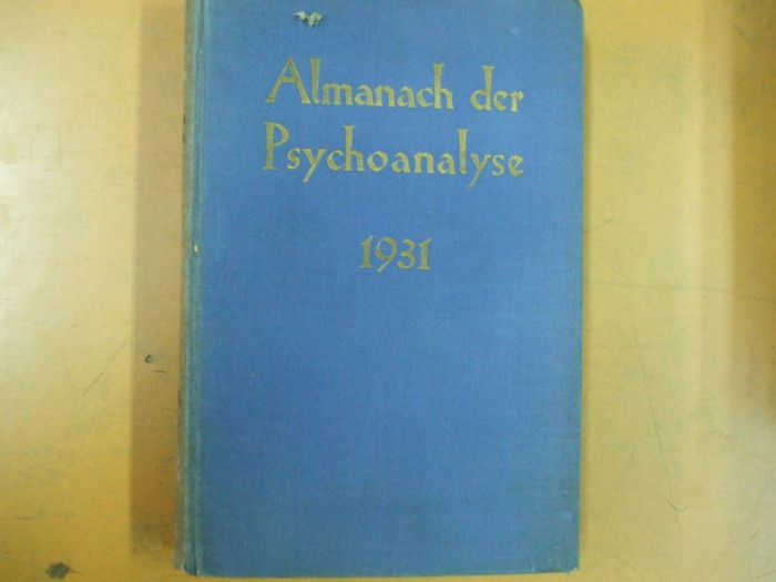 Psihanaliza almanah Viena 1931 Internationaler Psychoanalitischer Verlag Wien