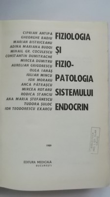 I. Teodorescu Exarcu, s.a. - Fiziologia si fiziopatologia sistemului endocrin foto