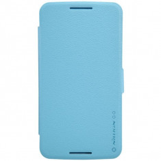 Husa protectie flip cover pentru Motorola Moto Nexus 6 - albastra foto