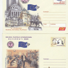 bnk fil Lot 2 intreguri postale 2005 - Salonul filatelic international Bucuresti