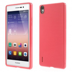 Carcasa protectie spate Mesh pentru Huawei Ascend P7 - roz foto