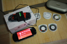 PSP 3004 NEMODAT + 5 JOCURI + CARCASA! foto