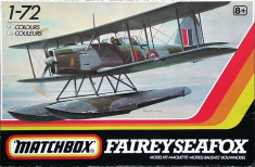 Macheta avion biplan hidroavion Fairy Seafox Model Kit by MATCHBOX (Original!!!) foto