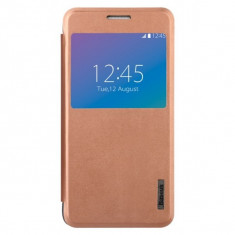 Husa protectie &amp;quot;Window View&amp;quot; pentru Samsung Galaxy Alpha G850 - roz auriu foto