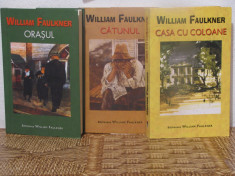 WILLIAM FAULKNER -ORASUL ,CATUNUL, CASA CU COLOANE .3 VOL foto
