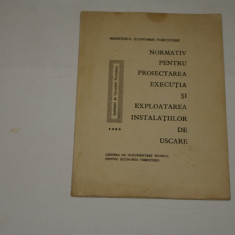 Normativ pentru proiectarea executia si exploatarea instalatiilor de uscare-1965