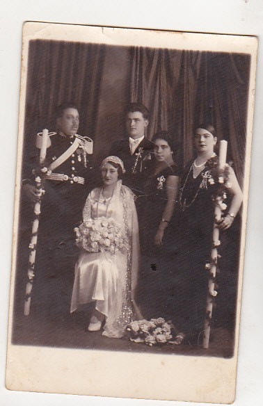 bnk foto Fotografie interbelica 1934 fotografie de nunta militar tinuta parada