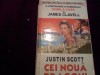 Justin Scott - Cei Noua Dragoni, Editura Orizonturi 1991, 570 pagini, Carte de Aventura