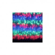 Perdea luminoasa de Craciun 250 leduri multicolore foto