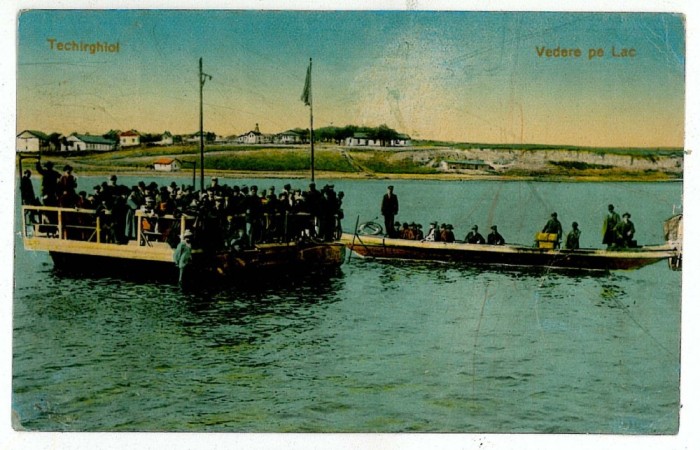 2118 - TECHIRGHIOL, Dobrogea, Ferry Boat - old postcard - used - 1926