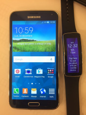 Samsung Galaxy S5 16 GB negru plus ceas Samsung Galaxy Fit, ca noi, super oferta foto