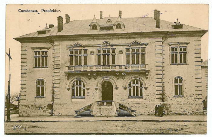 13 - CONSTANTA, Prefecture riddled with bullets - old PC, CENSOR - used - 1917