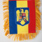 Fanion ROMANIA tricolor stema cu ventuza ro5