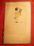 Ilustrata -Fetita cu arlechin semnata Anny Tekauz ,inc.sec.XX, Necirculata, Printata
