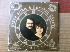 JOZSA ERIKA HORVATH KAROLY KETTOSPONT doua puncte disc vinyl lp folk rock 1978 foto