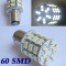 2x Led BAY15D 60 SMD pozitie si frana doua intensitati lumina alb rece