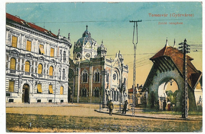 575 - Timisoara, SYNAGOGUE - old postcard - unused