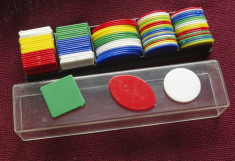 Fise / Jetoane de la un joc Monopoly din perioada comunista - cutie originala ! foto