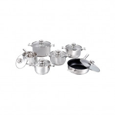 Set oale inox 12 piese Dekassa, inductie, capace sticla foto