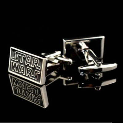 Butoni camasa model STAR WARS argintii cu negru + cutie simpla cadou foto