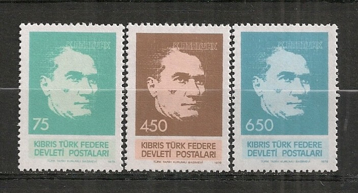 Cipru Turcesc.1978 40 ani moarte Ataturk-presedinte MC.388