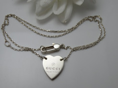 SUPERB COLIER GUCCI AUTENTIC CONFECTIONAT DIN ARGINT. ITALY foto