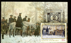 Carte maxima, Romania, George Washington la Valley Forge, pictura foto
