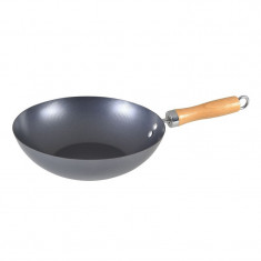Tigaie wok Dekassa, din otel carbon, 30 cm foto