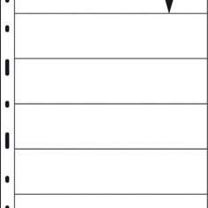 Lindner 073 negre Uniplate PVC foi pentru timbre, billete - 5 buc.