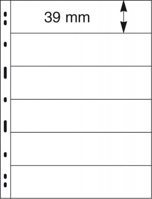 Lindner 073 negre Uniplate PVC foi pentru timbre, billete - 5 buc. foto