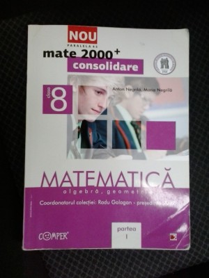 MATEMATICA CLASA VIII A , VOL 1 +2 ALGEBRA GEOMETRIE , NEGRILA foto