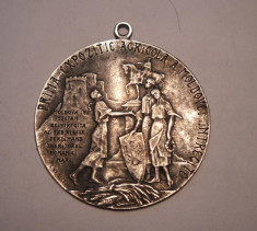Medalie Prima Expozitie Agricola a Moldovei Intregite de ARGINT foto