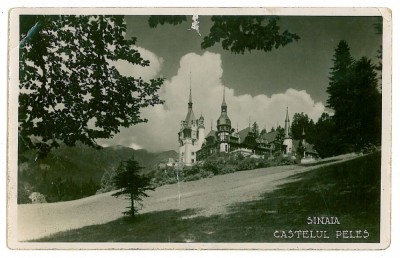 1906 - SINAIA, Prahova, PELES Tower - old postcard, real PHOTO - used foto