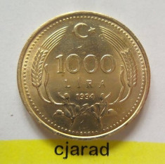 Moneda 1000 Lire - Turcia 1994 *cod 1431 xf+ foto