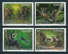 RWANDA 1988 - MAIMUTE - SERIE NESTAMPILATA - MNH - COTA : 8 E (SERIE COMPLETA) foto