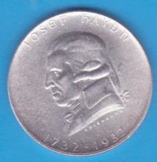 (1) MONEDA DIN ARGINT AUSTRIA - 2 SCHILLING 1932 - HAYDN, CEA MAI RARA DIN SERIE