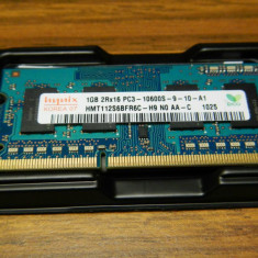 Memorie laptop ram DDR3 1gb 1333mhz si 1066mhz notebook - eventual 2gb 2x1gb