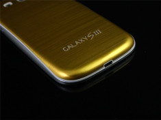 Capac baterie pe gold din aluminiu Samsung Galaxy S3 i9300 foto